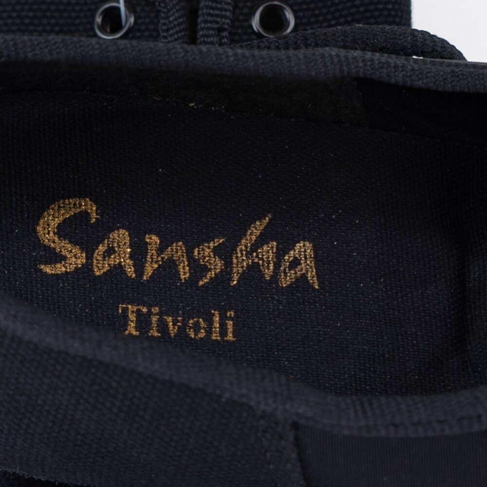 NWT Sansha Black Jazz Shoes Tivoli Canvas JS3 Leather Sole Size 7M - Picture 10 of 15